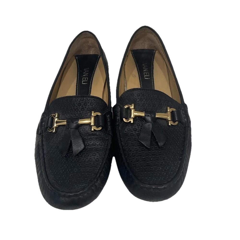 Vaneli Women's Slip On Tassel Loafers Black Size 8